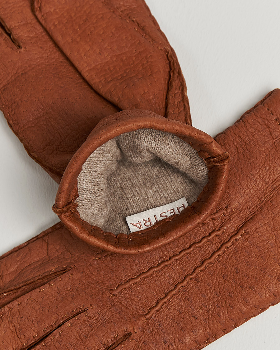 Mies |  | Hestra | Peccary Handsewn Cashmere Glove Cork