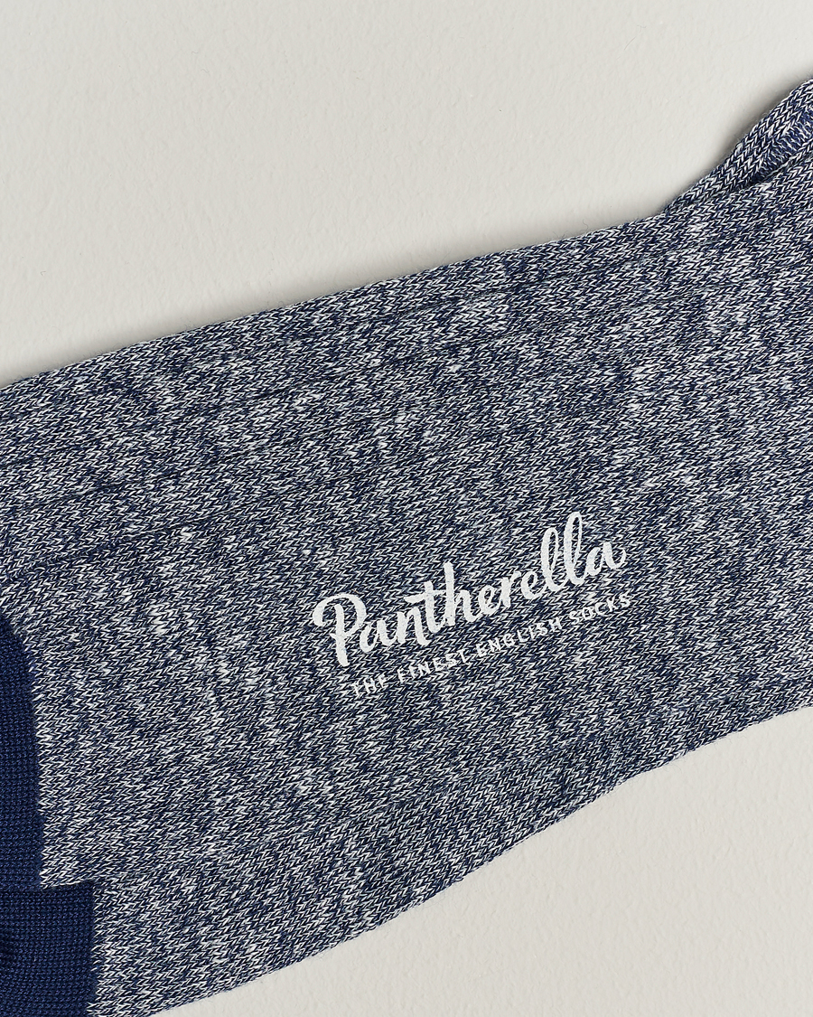 Mies | Pantherella | Pantherella | Hamada Linen/Cotton/Nylon Sock Indigo