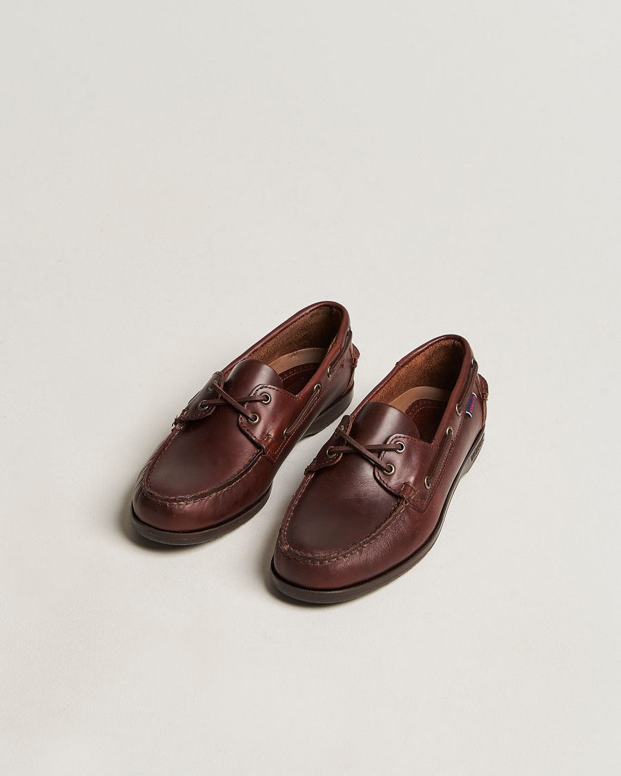 Mies | Preppy Authentic | Sebago | Endeavor Oiled Leather Boat Shoe Brown