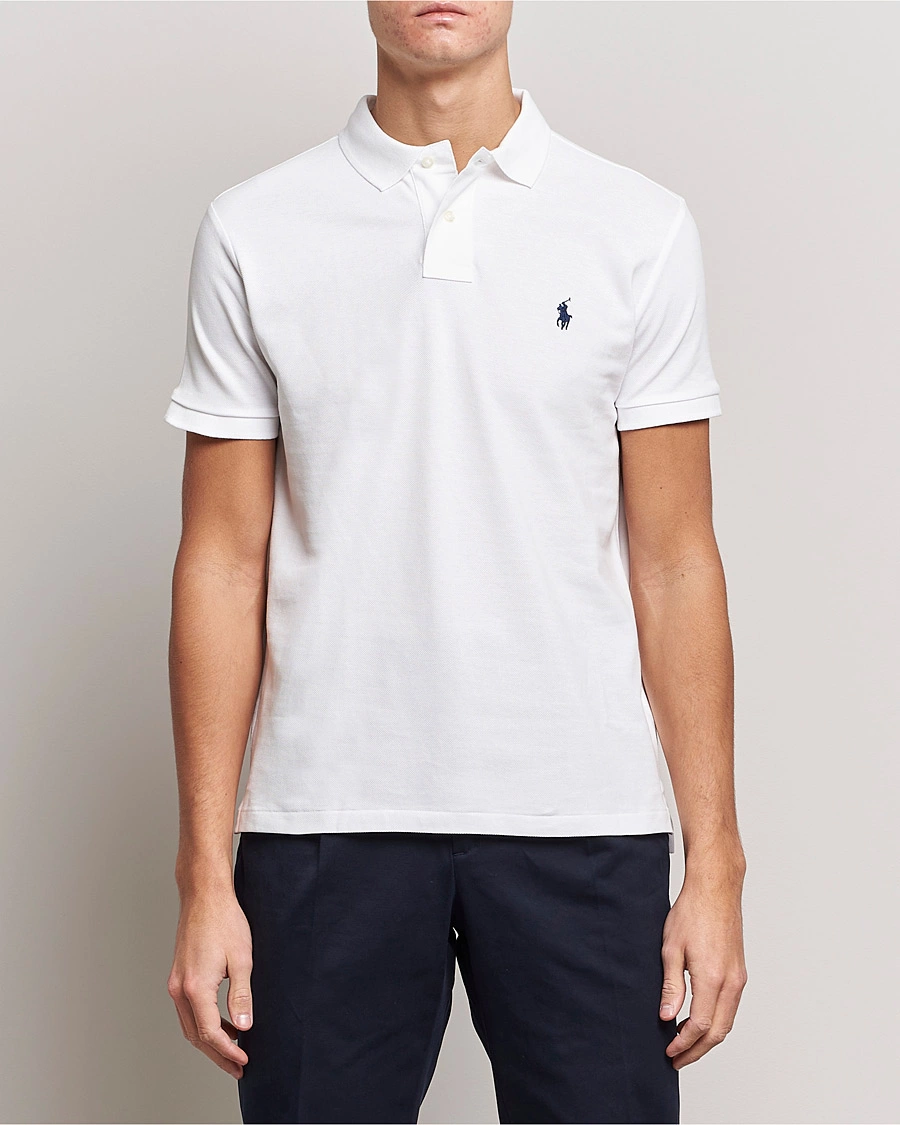 Mies | Only Polo | Polo Ralph Lauren | Custom Slim Fit Polo White