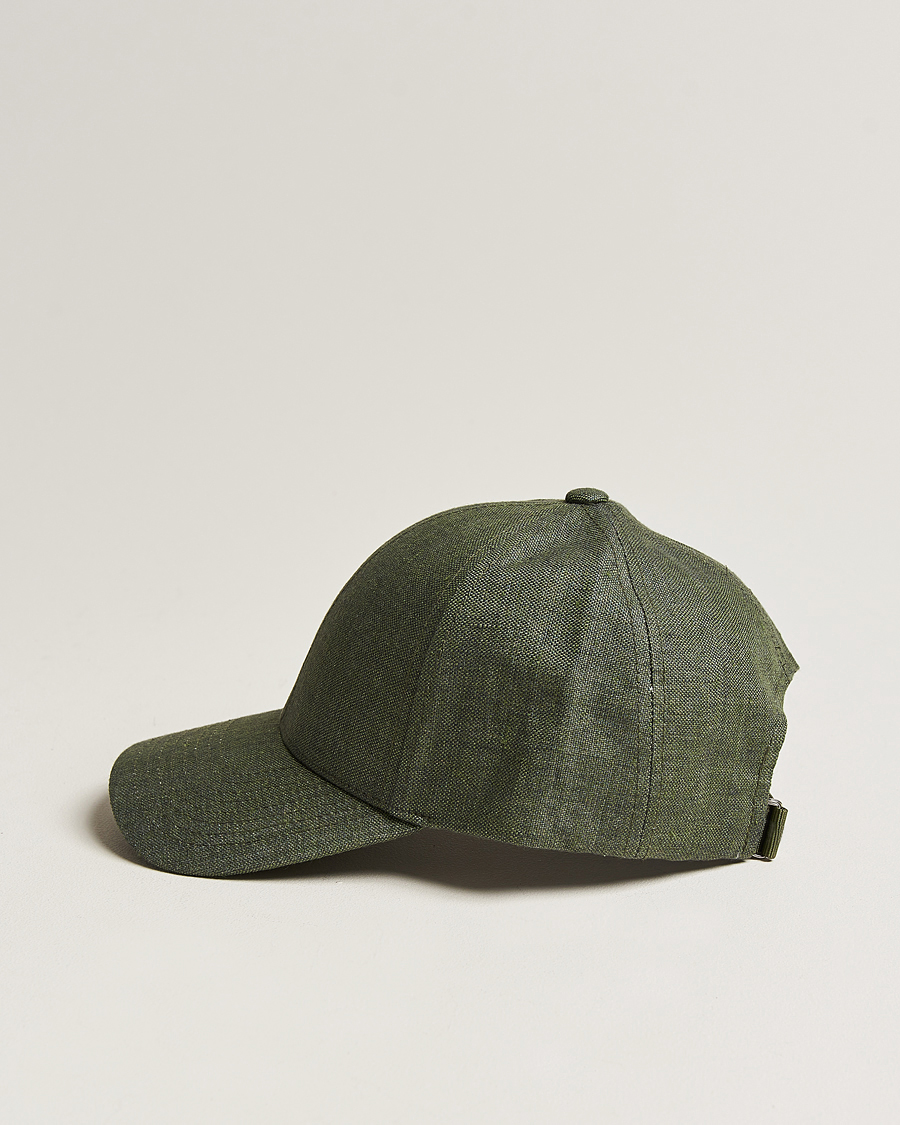 Mies | Asusteet | Varsity Headwear | Linen Baseball Cap French Olive
