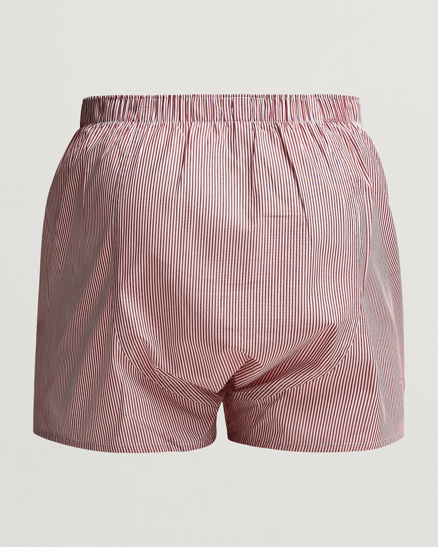 Mies | Sunspel | Sunspel | Classic Woven Cotton Boxer Shorts Red/White