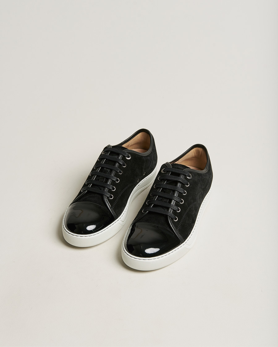 Mies | Luxury Brands | Lanvin | Patent Cap Toe Sneaker Black