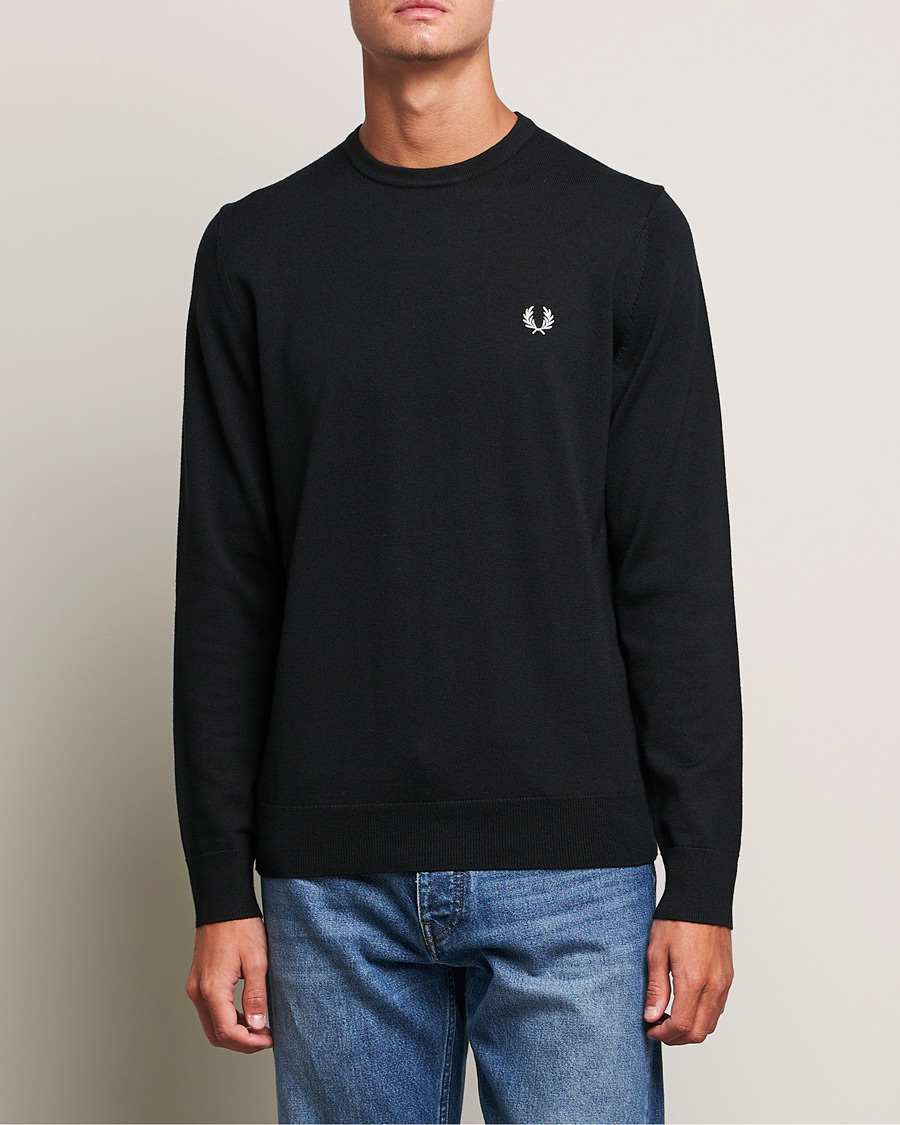 Mies | Fred Perry | Fred Perry | Classic Crew Neck Jumper Black
