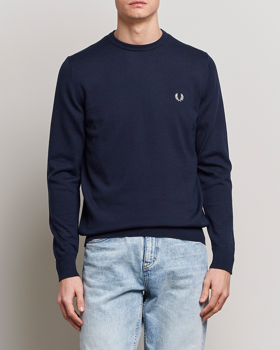 Mies | Vaatteet | Fred Perry | Classic Crew Neck Jumper Navy