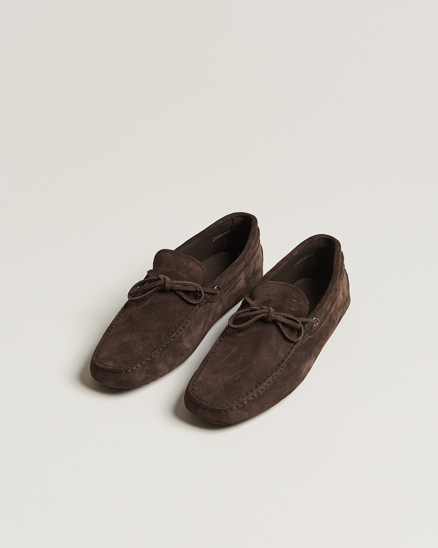 Mies | Mokkasiinit | Tod\'s | Lacetto Gommino Carshoe Dark Brown Suede