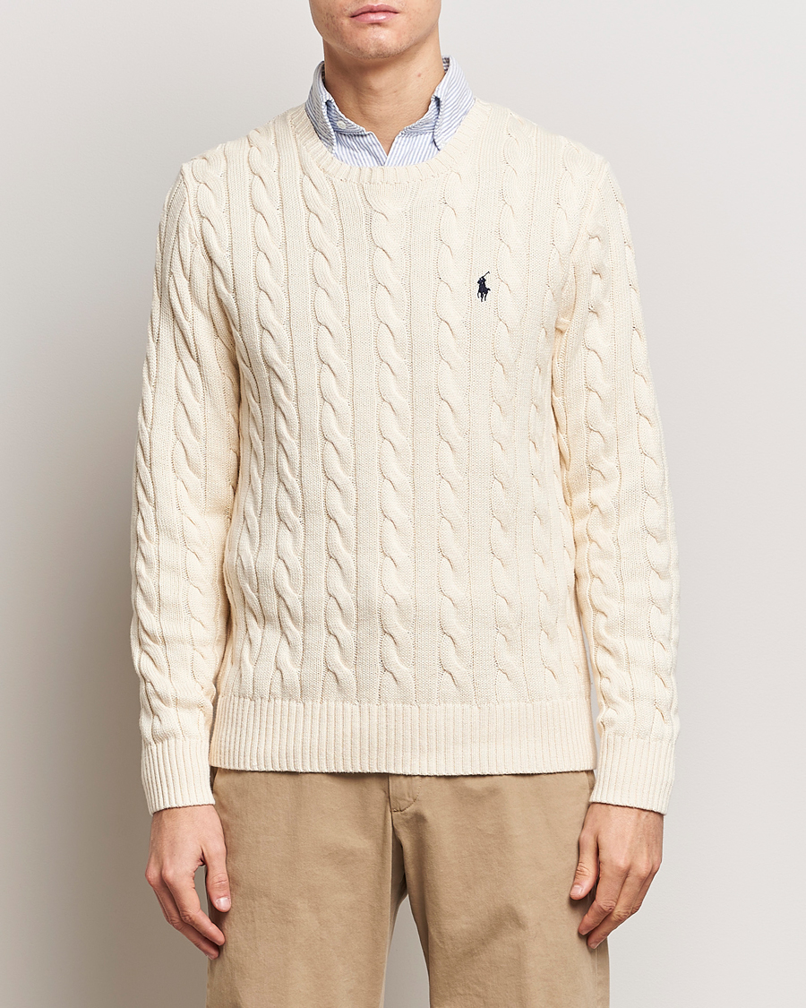 Mies | Parhaat lahjavinkkimme | Polo Ralph Lauren | Cotton Cable Pullover Andover Cream