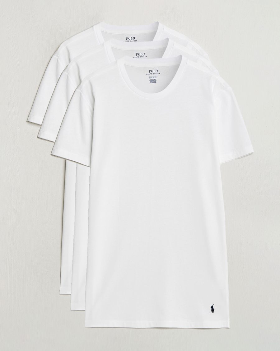 Mies | T-paidat | Polo Ralph Lauren | 3-Pack Crew Neck T-Shirt White