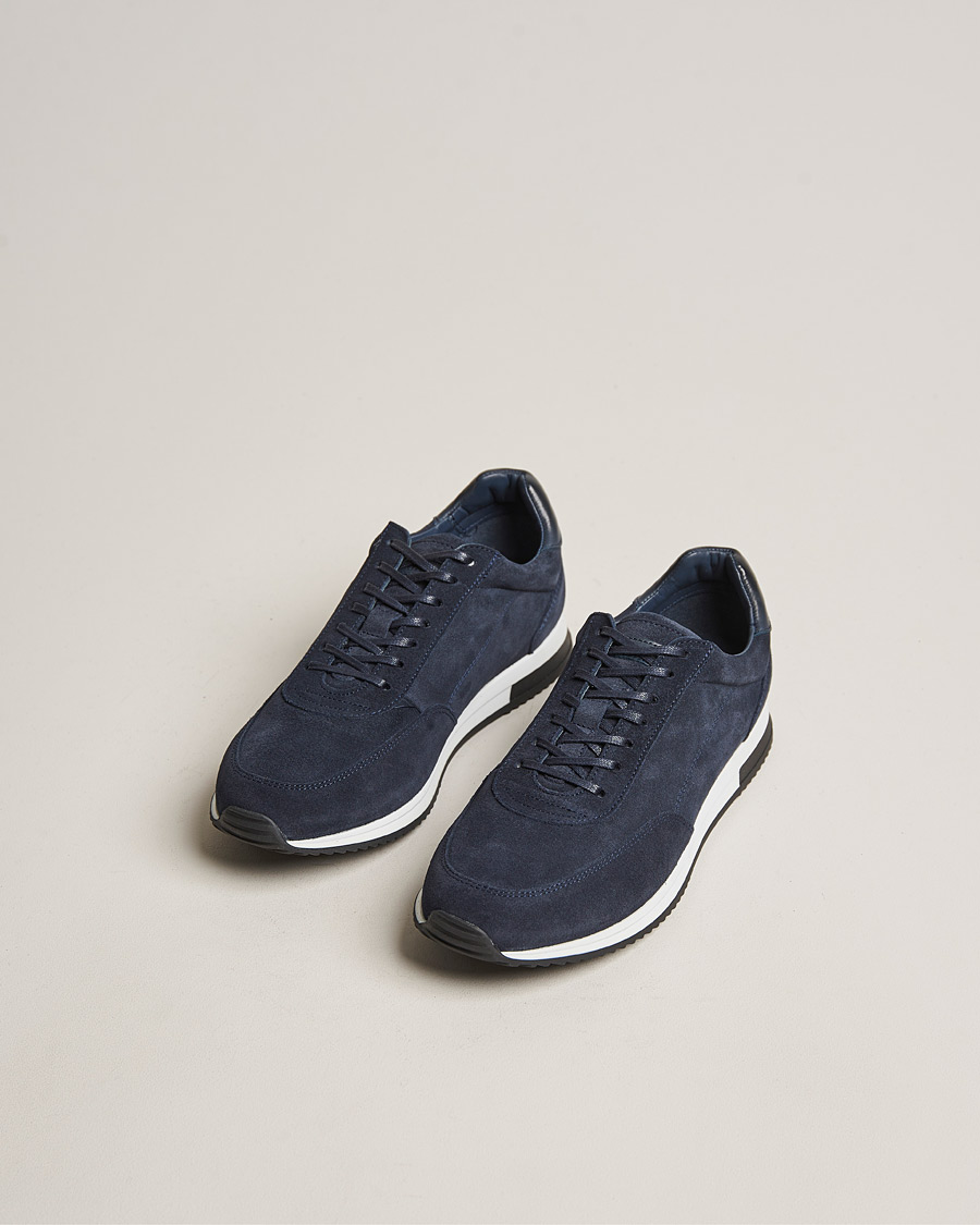 Mies |  | Design Loake | Loake 1880 Bannister Running Sneaker Navy Suede