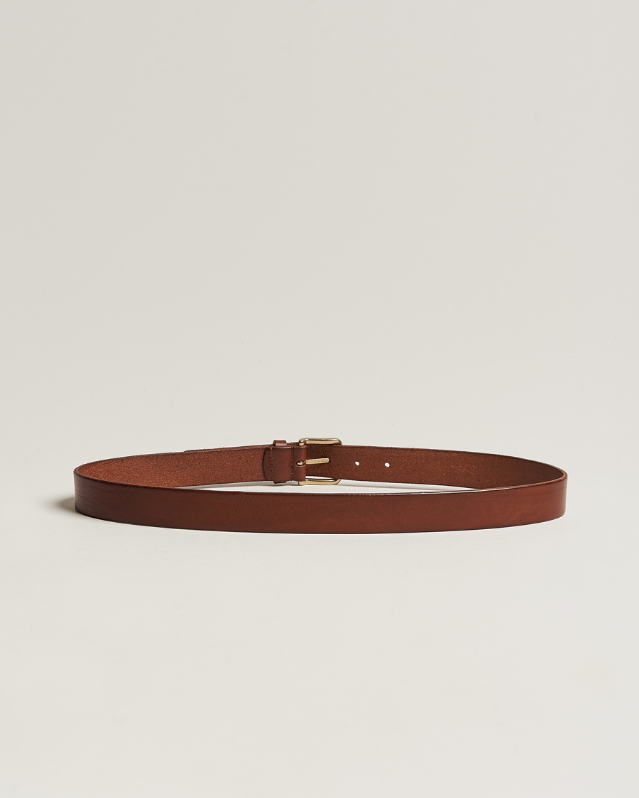 Mies | Anderson's | Anderson\'s | Leather Belt 3 cm Cognac