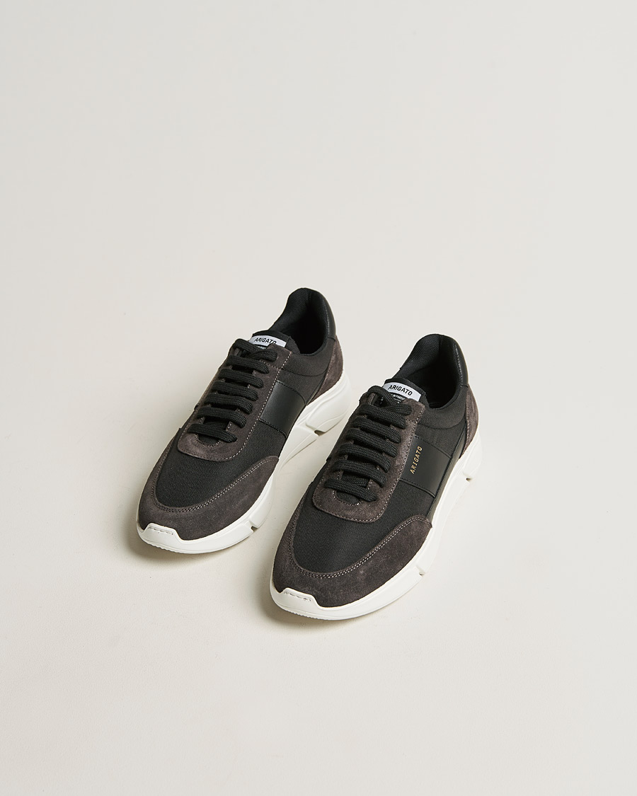 Mies | Mustat tennarit | Axel Arigato | Genesis Vintage Runner Sneaker Black/Grey Suede