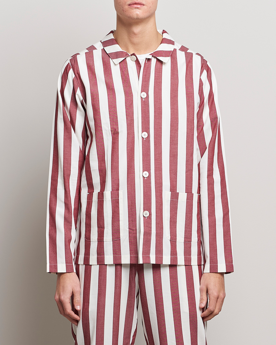 Mies | Yöpuvut | Nufferton | Uno Striped Pyjama Set Red/White