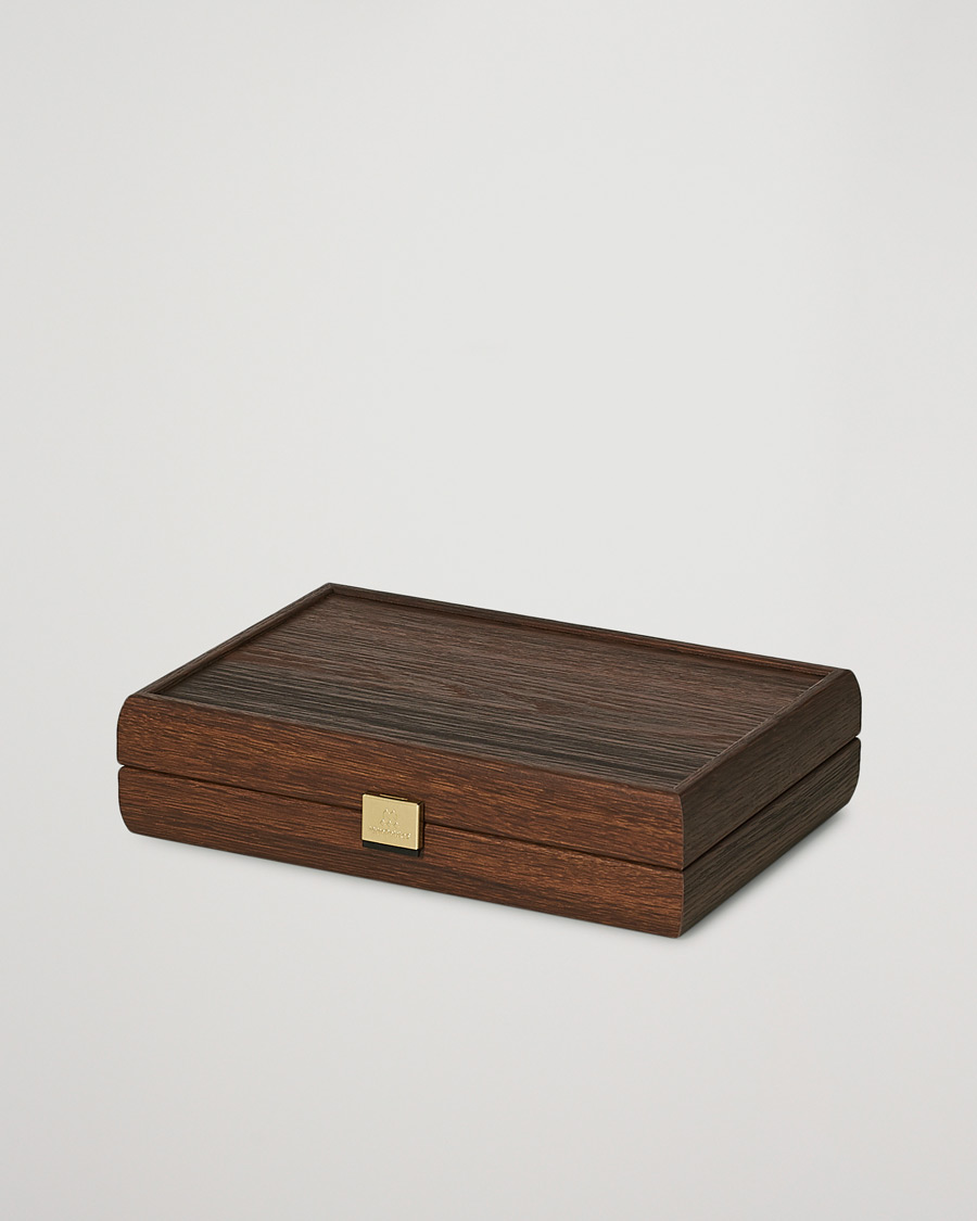 Mies |  | Manopoulos | Wooden Card Case Dark Brown