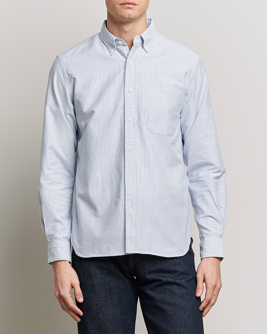 Mies | Vaatteet | BEAMS PLUS | Oxford Button Down Shirt Blue Stripe