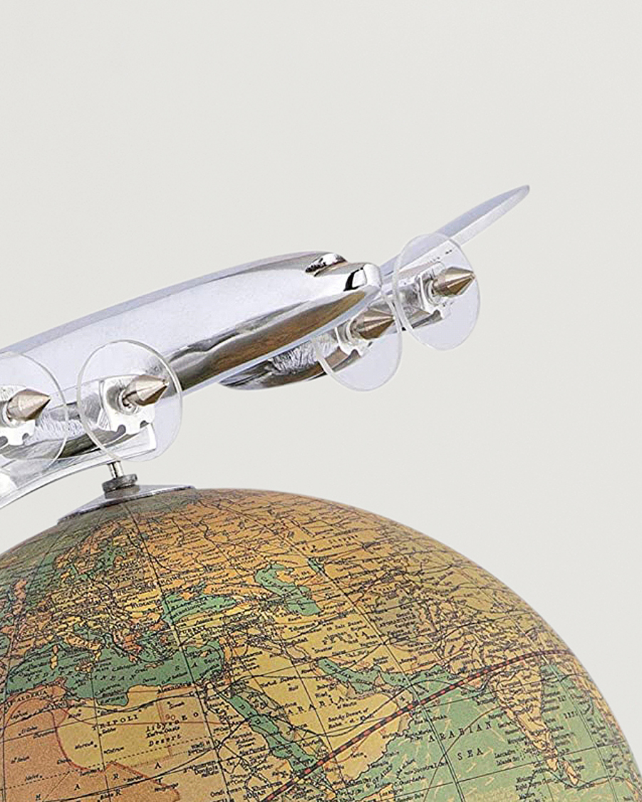 Mies | Authentic Models | Authentic Models | On Top Of The World Globe and Plane Silver