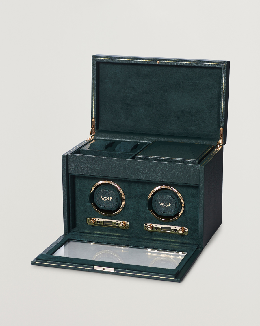 Mies | WOLF | WOLF | British Racing Green Double Watch Winder