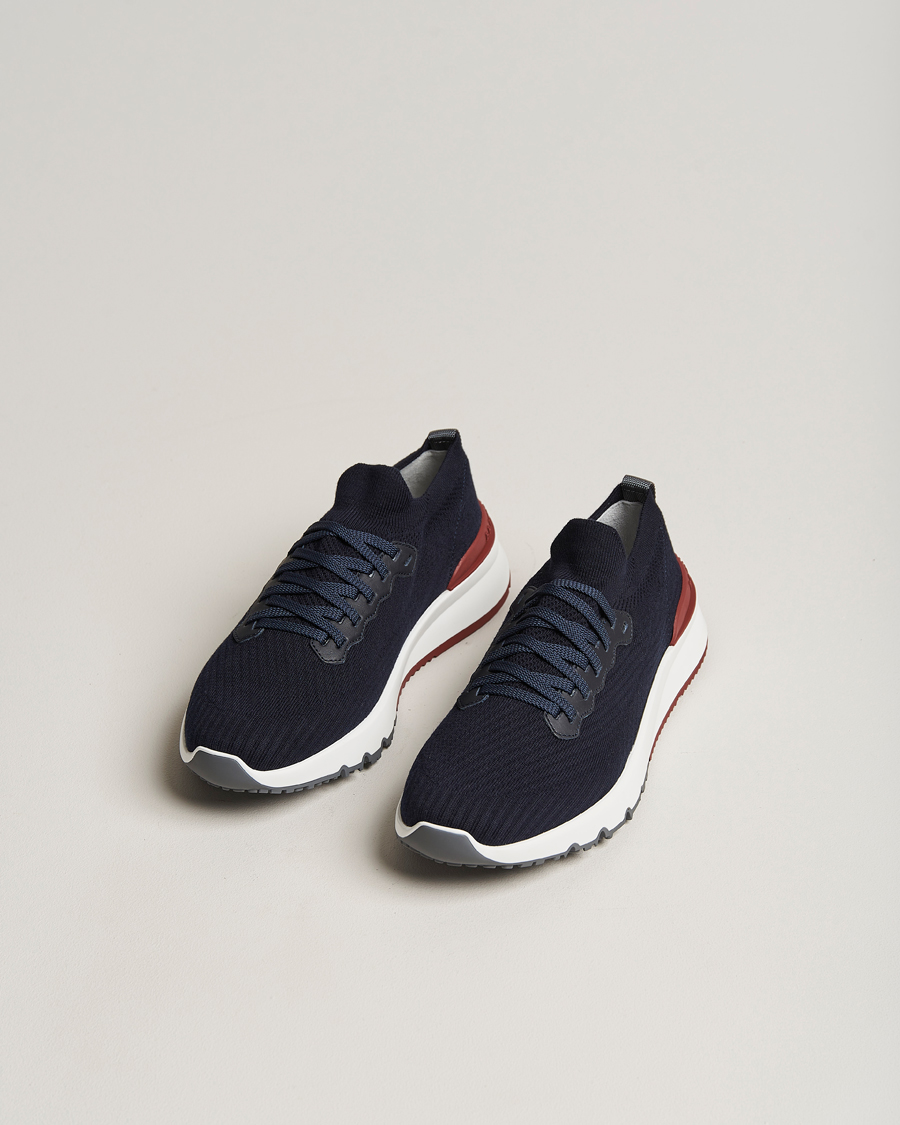 Mies | Kengät | Brunello Cucinelli | Mesh Running Sneakers Navy