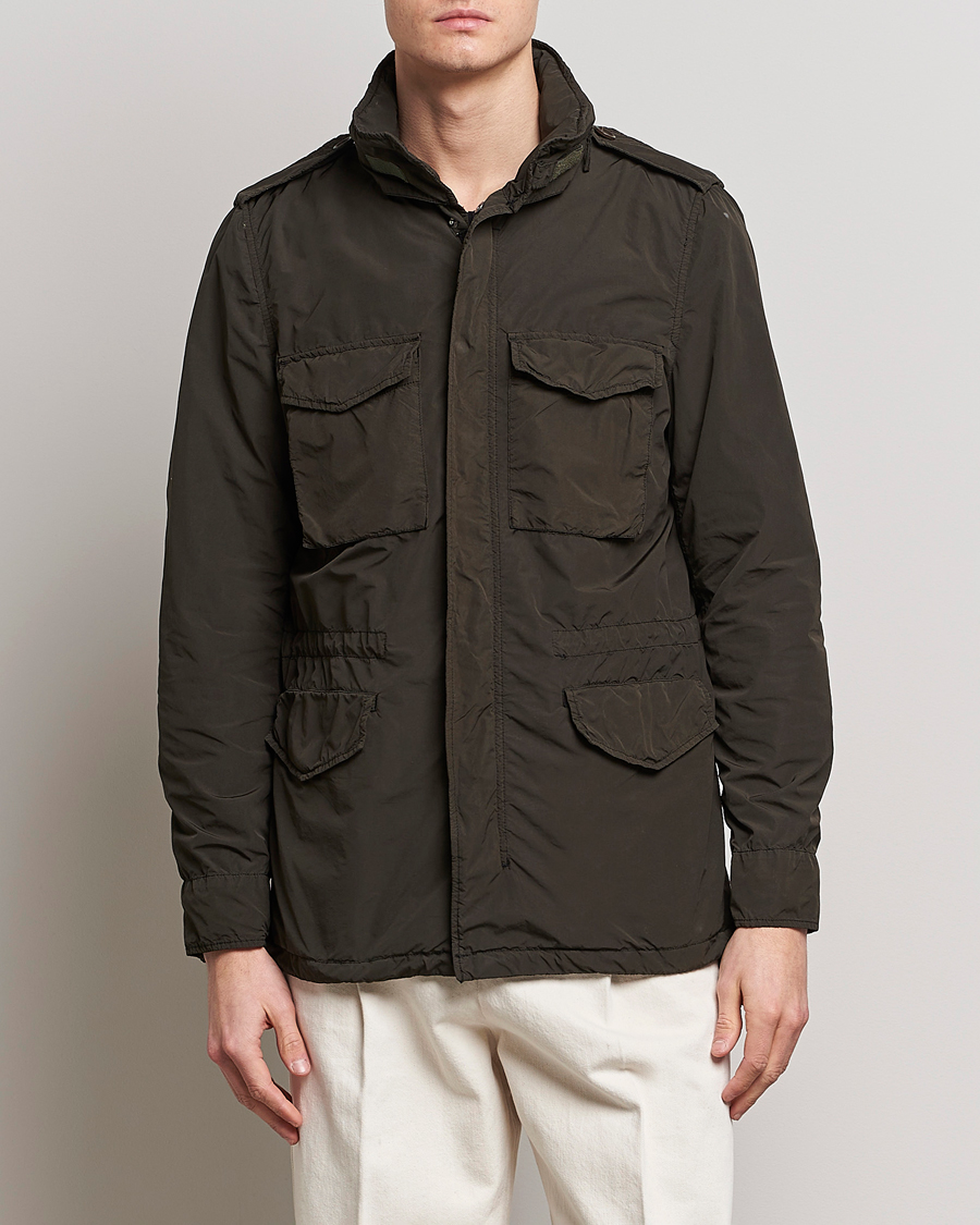 Mies | Kevättakit | Aspesi | Giubotto Garment Dyed Field Jacket Dark Military