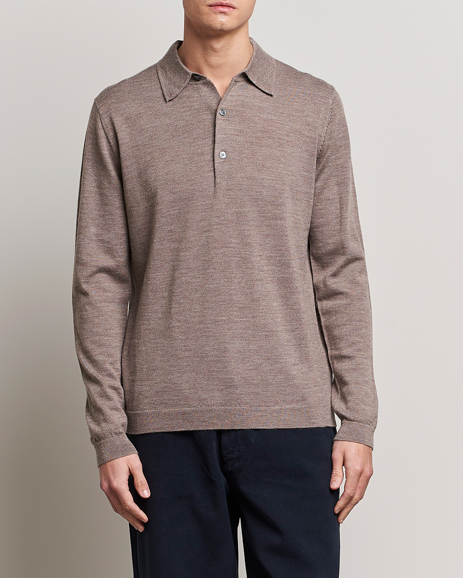 Mies | Parhaat lahjavinkkimme | A Day's March | Ambroz Merino Polo Taupe Melange
