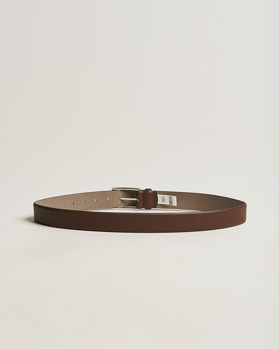 Mies | Hääpuku miehelle | BOSS BLACK | Barnabie Leather Belt 3,5 cm Medium Brown