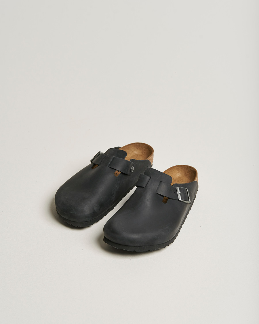Mies | Sandaalit ja tohvelit | BIRKENSTOCK | Boston Classic Footbed Black Oiled Leather