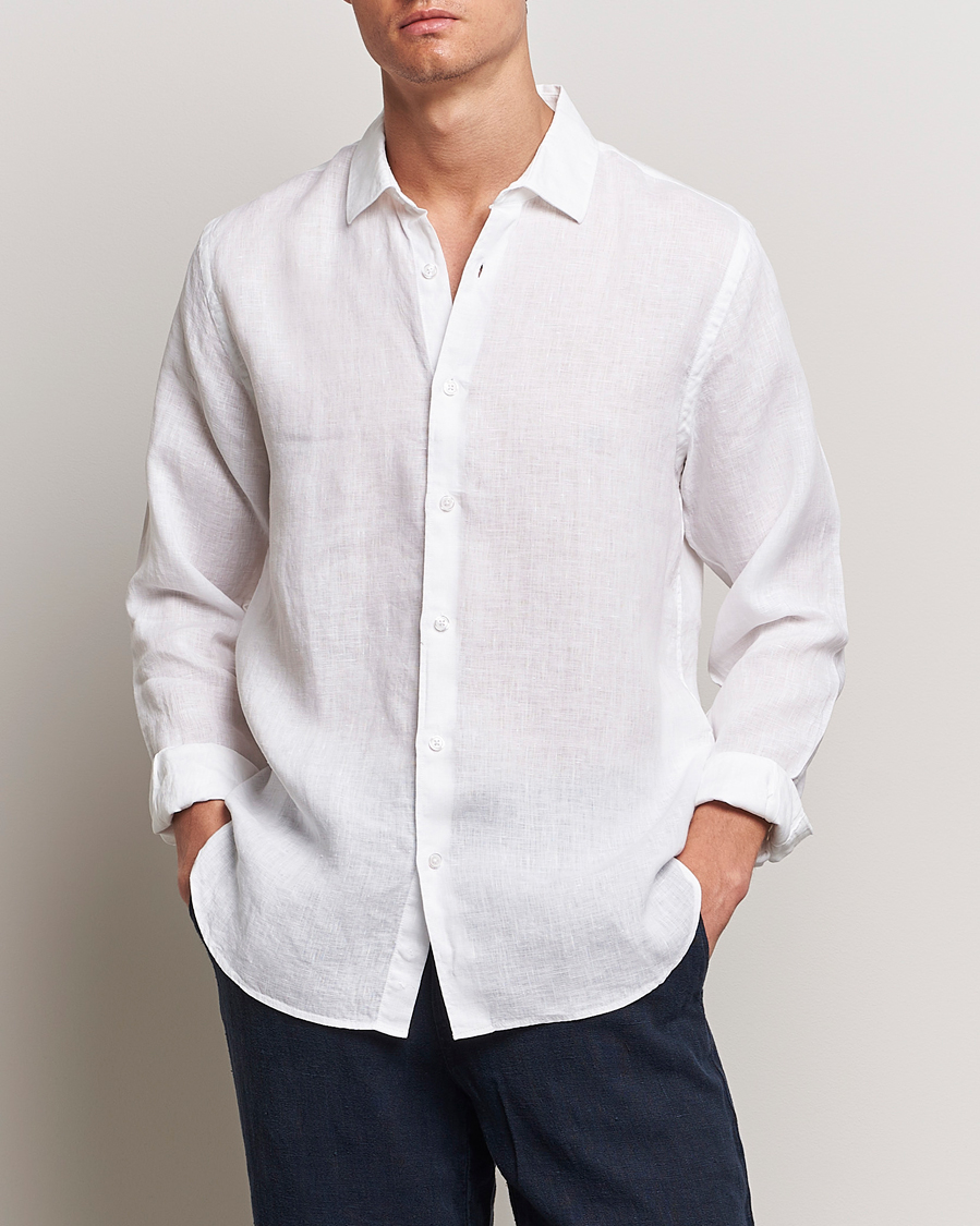 Mies |  | Orlebar Brown | Giles Linen CLS Shirt White