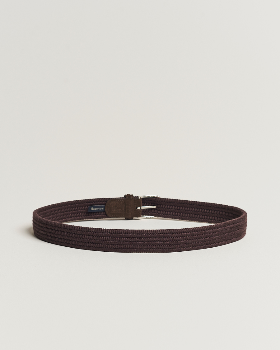 Mies |  | Anderson\'s | Braided Wool Belt Brown