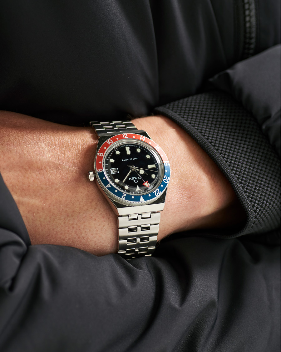 Mies | Timex | Timex | Q Diver GMT 38mm Navy/Red