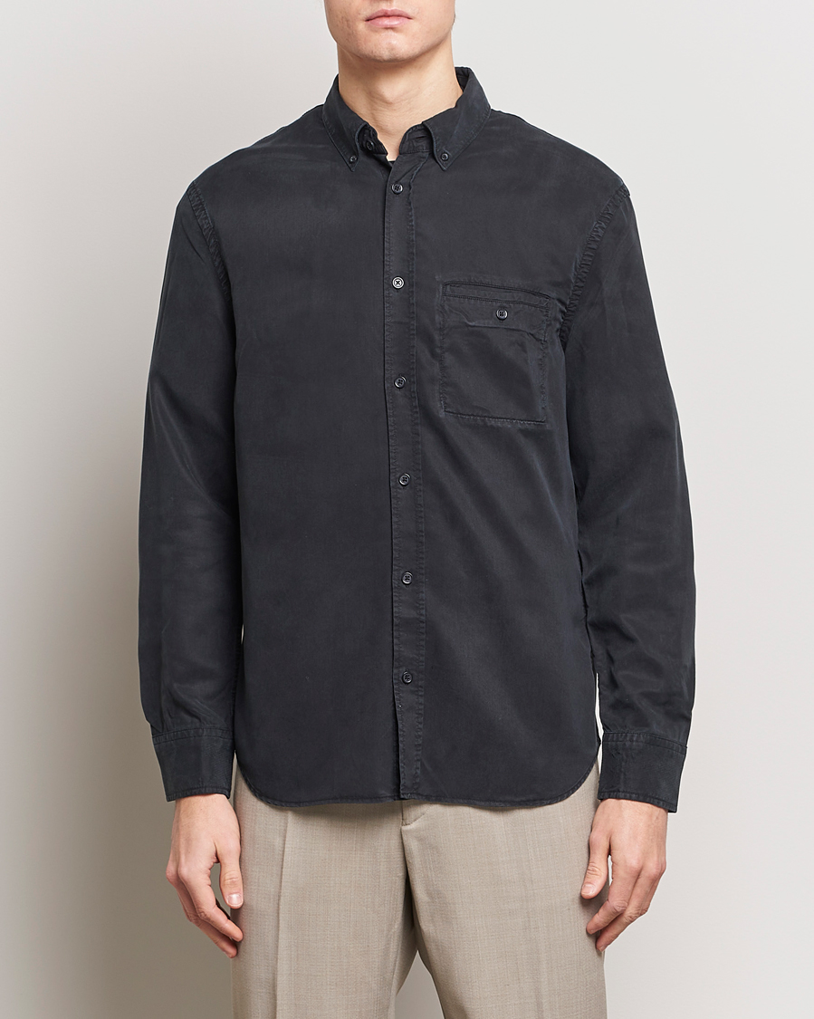 Mies |  | Filippa K | Zachary Tencel Shirt Almost Black