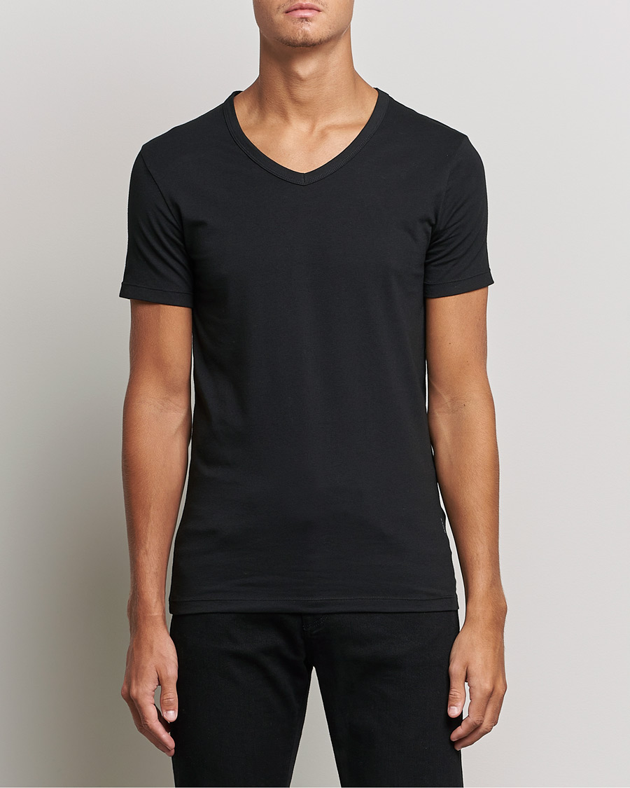 Mies | Vaatteet | BOSS BLACK | 2-Pack V-Neck Slim Fit T-Shirt Black