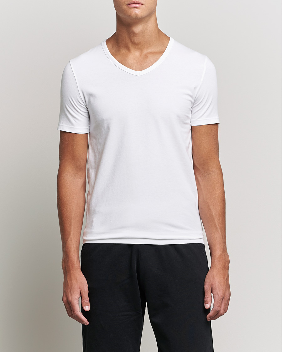 Mies | Vaatteet | BOSS BLACK | 2-Pack V-Neck Slim Fit T-Shirt White