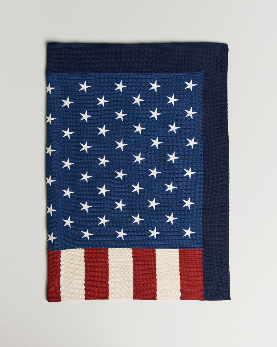Mies | Huovat | Ralph Lauren Home | RL Flag 54x72 Cotton Throw Navy