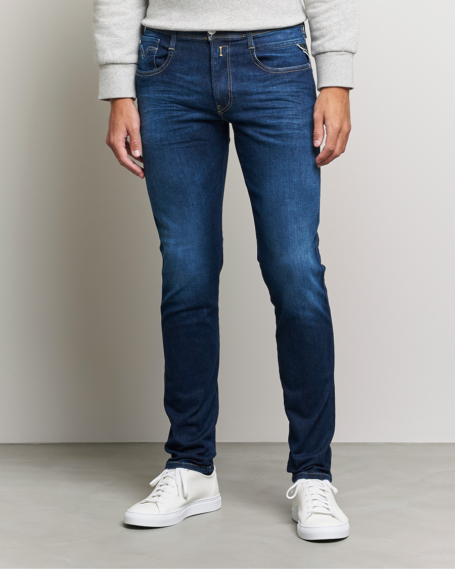 Mies | Siniset farkut | Replay | Anbass Hyperflex Recyceled 360 Jeans Dark Blue