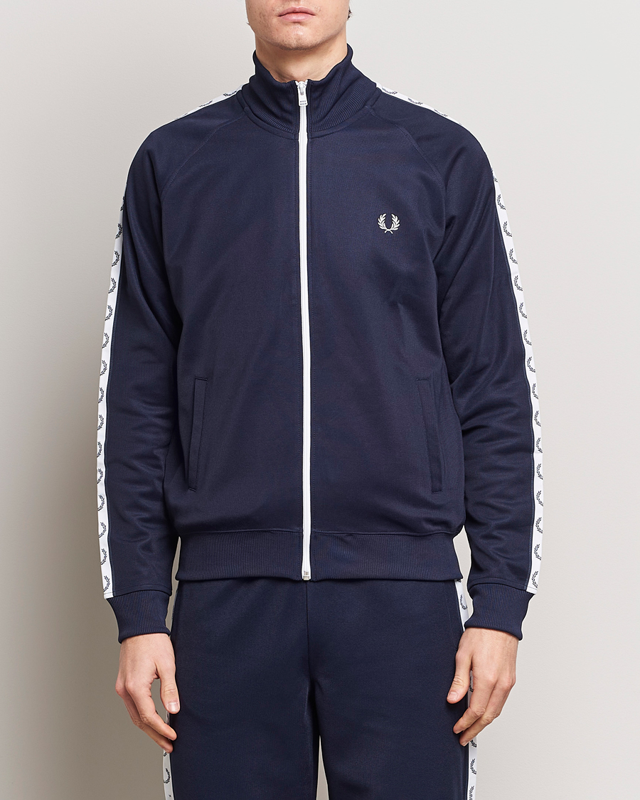 Mies | Vaatteet | Fred Perry | Taped Track Jacket Carbon blue