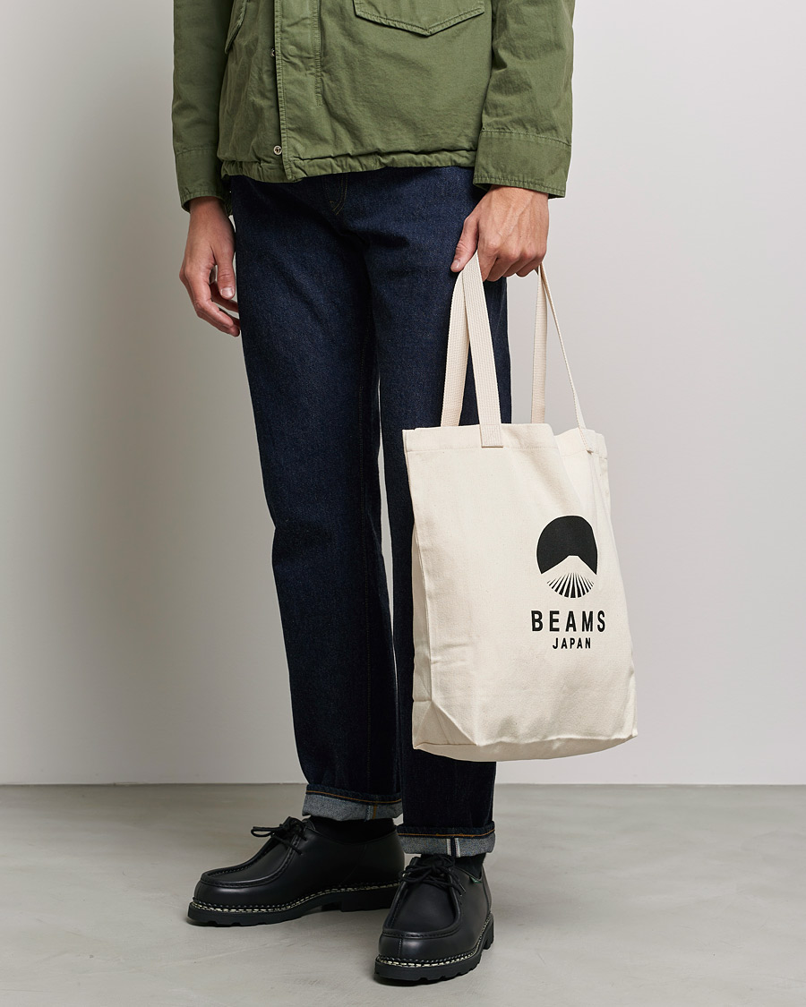 Mies |  | Beams Japan | x Evergreen Works Tote Bag White/Black