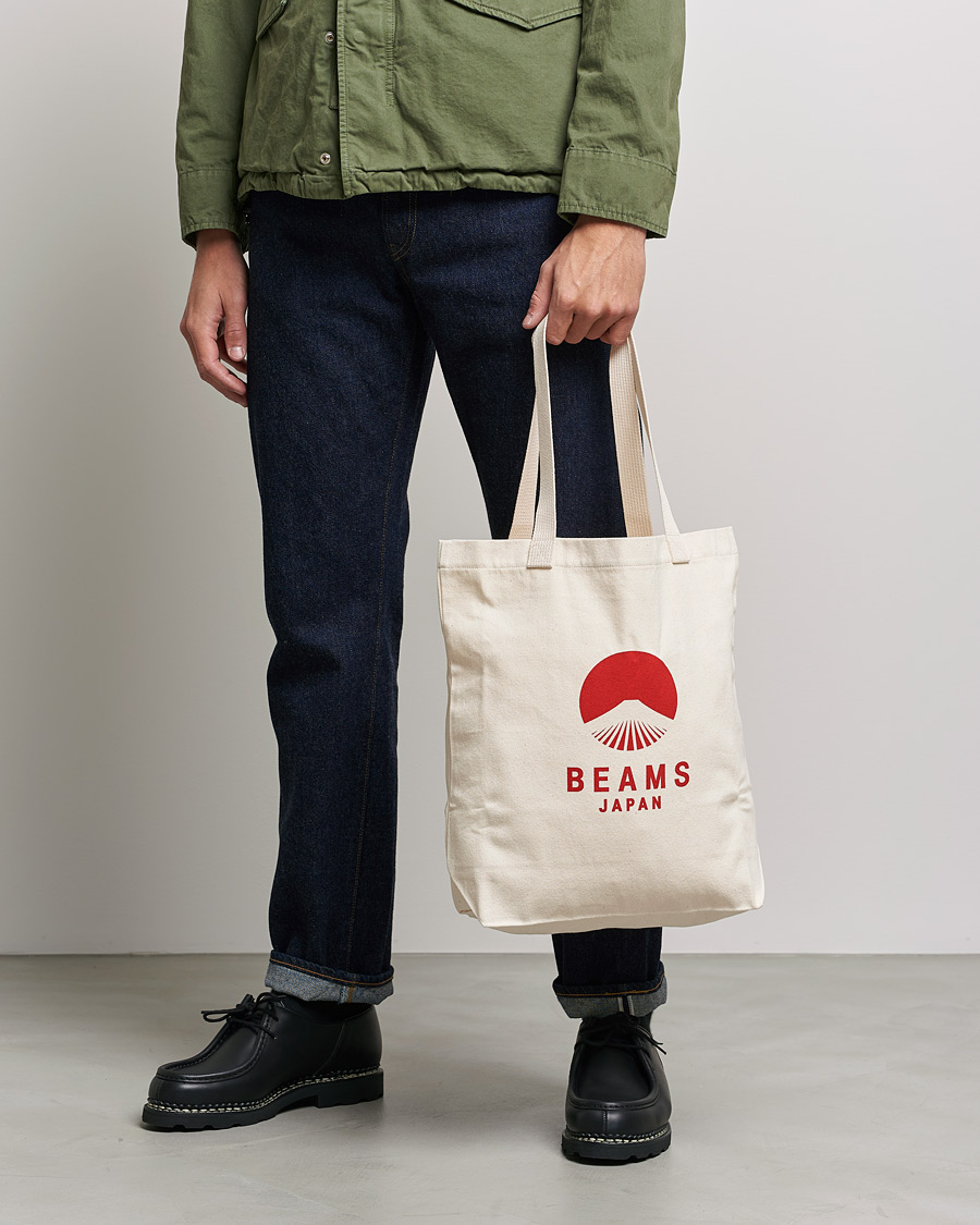 Mies | Tote-laukut | Beams Japan | x Evergreen Works Tote Bag White/Red