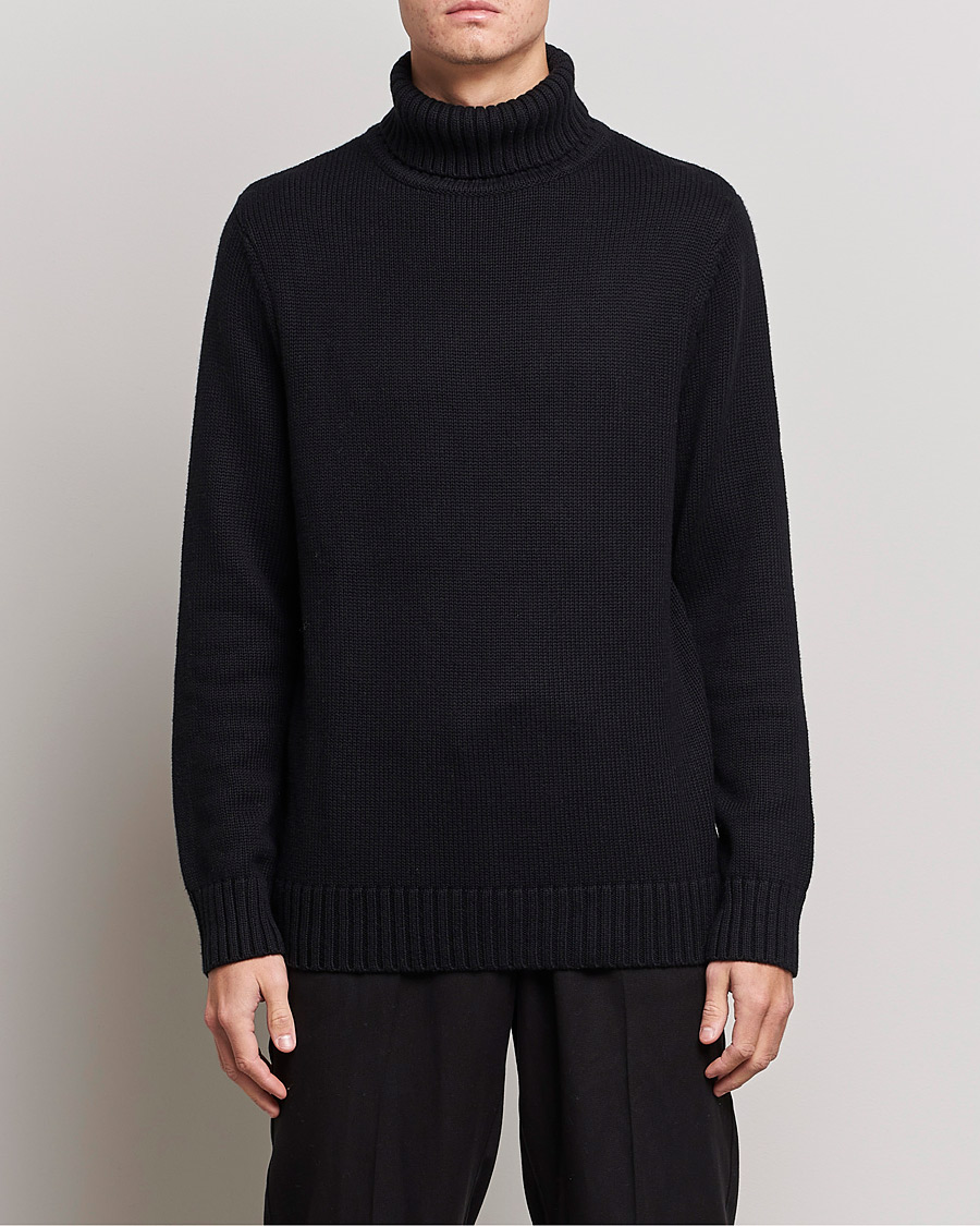 Mies | Poolot | A Day\'s March | Forres Cotton/Cashmere Rollneck Black