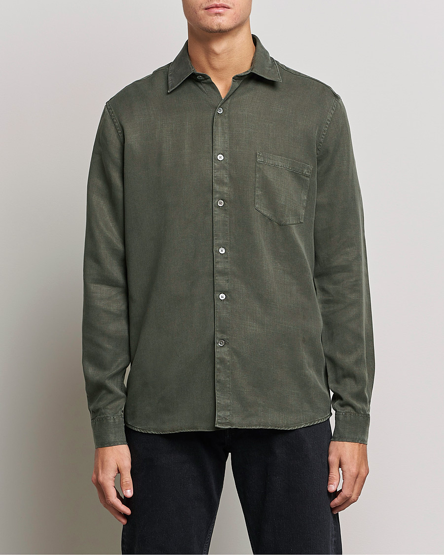 Mies | Rennot | A Day\'s March | Daintree Tencel Shirt Olive