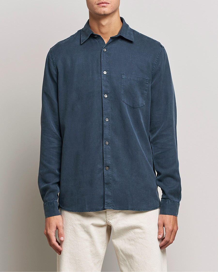 Mies | Rennot | A Day\'s March | Daintree Tencel Shirt Navy