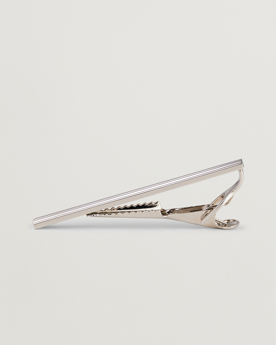 Mies |  | Amanda Christensen | Ribbed Tie Clip Silver