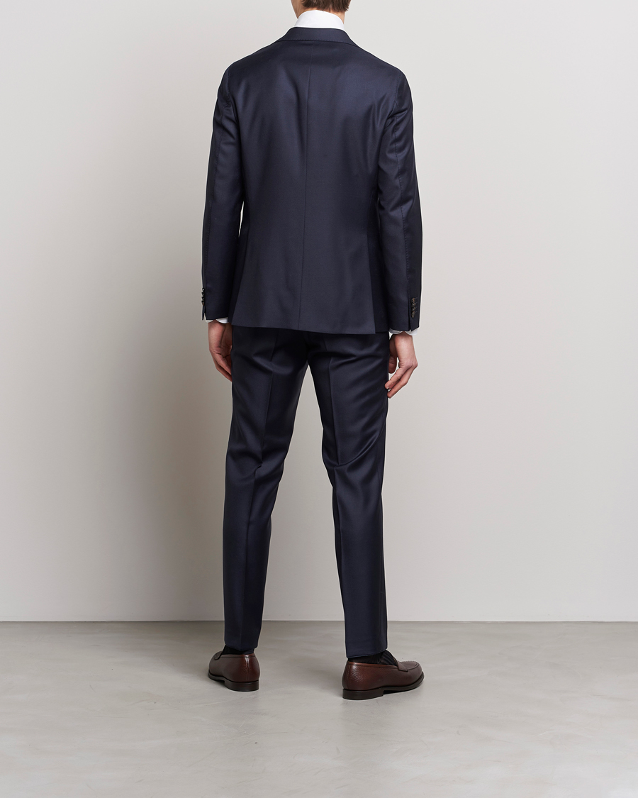 Mies | Formal Wear | Oscar Jacobson | Ego Loro Piana Zelander Merino Wool Suit Navy