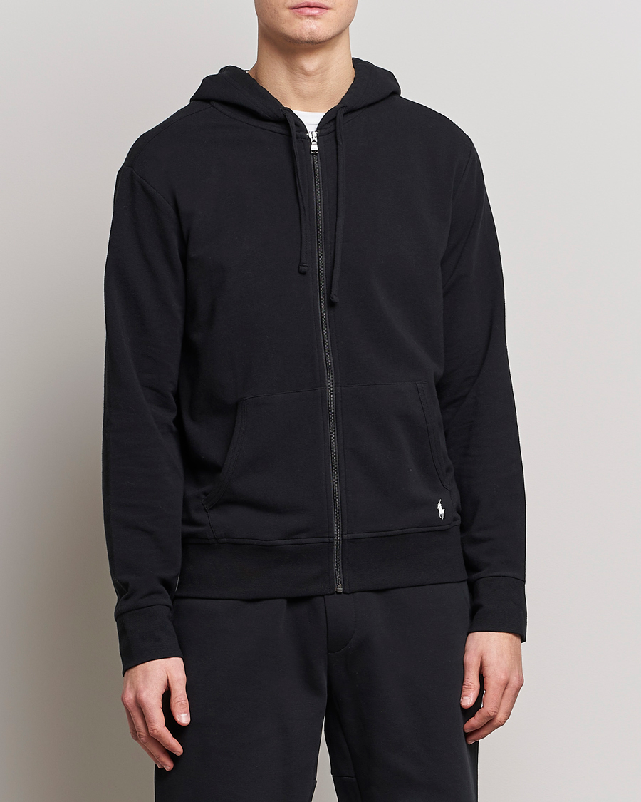 Mies | Preppy Authentic | Polo Ralph Lauren | Cotton Jersey Long Sleeve Hoodie Polo Black
