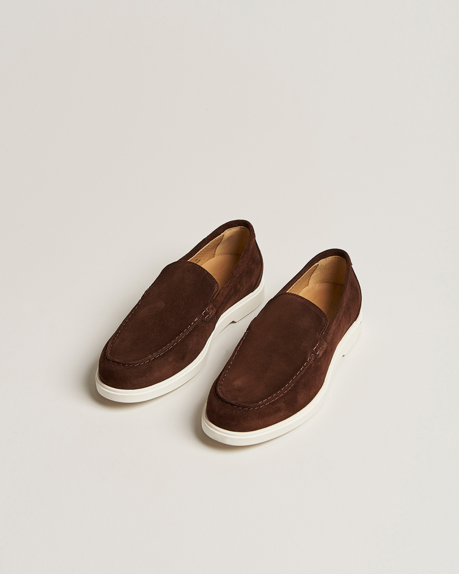 Mies | Käsintehdyt kengät | Loake 1880 | Tuscany Suede Loafer Chocolate