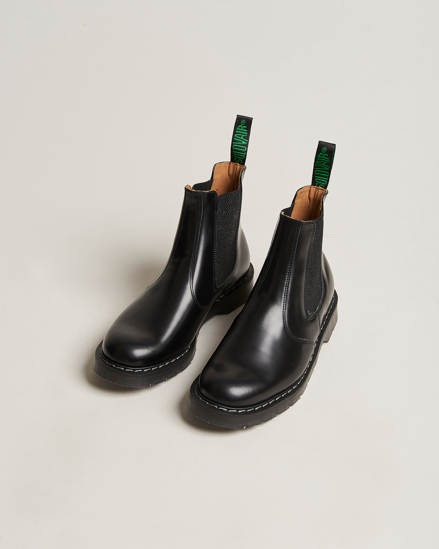 Mies | Käsintehdyt kengät | Solovair | Dealer Boot Black Shine