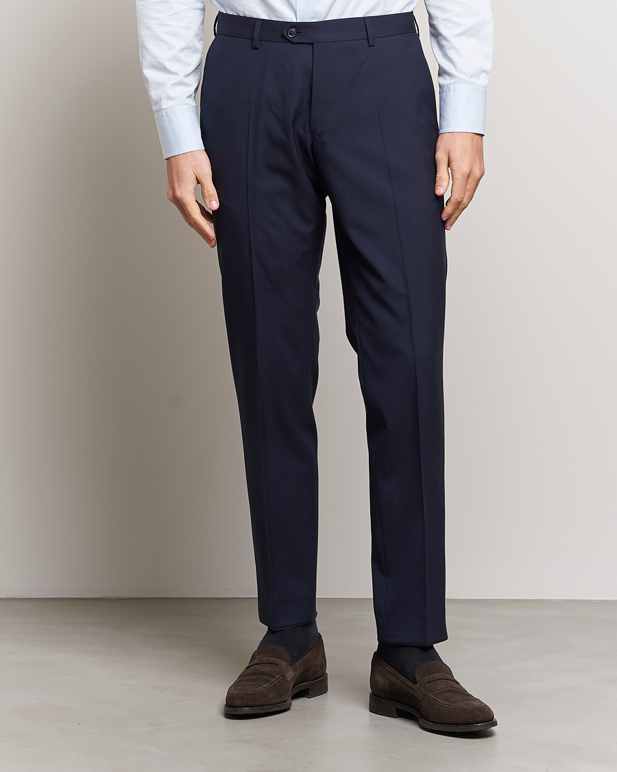 Mies | Vaatteet | Oscar Jacobson | Diego Wool Trousers Blue