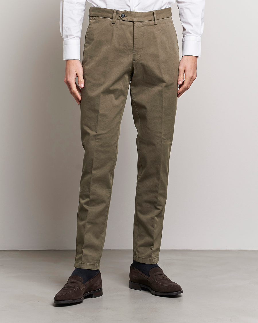 Mies | Vaatteet | Oscar Jacobson | Danwick Cotton Trousers Olive