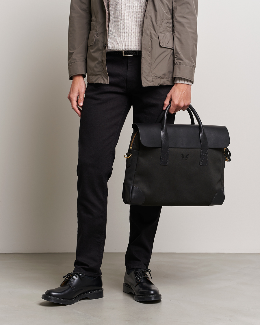 Mies | Formal Wear | Bennett Winch | Canvas Briefcase Black