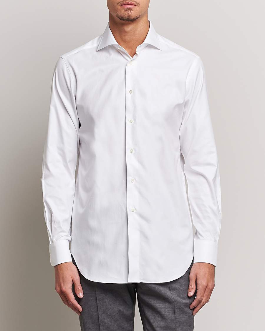 Mies | Oxford-paidat | Kamakura Shirts | Slim Fit Royal Oxford Spread Shirt White