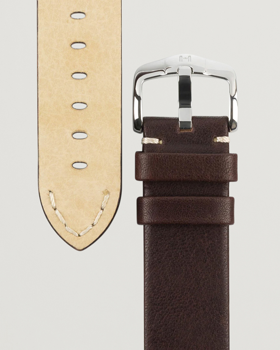 Mies | Kellonrannekkeet | HIRSCH | Ranger Retro Leather Watch Strap Brown