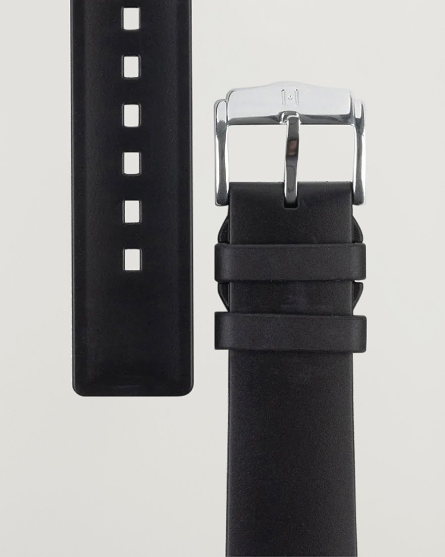 Mies |  | HIRSCH | Pure Natural Rubber Watch Strap Black